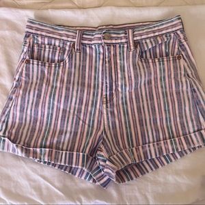 American Eagle Striped Mom Shorts